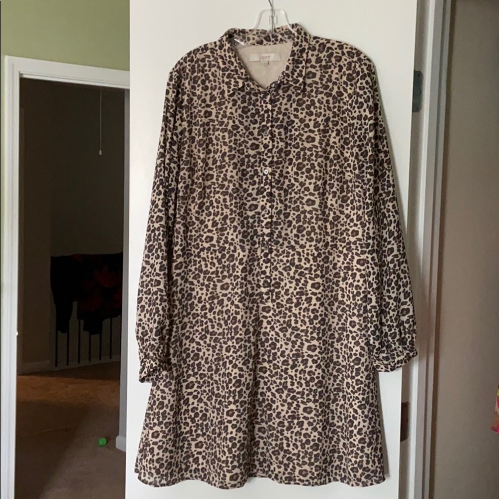 Fit and flare cheetah print dress